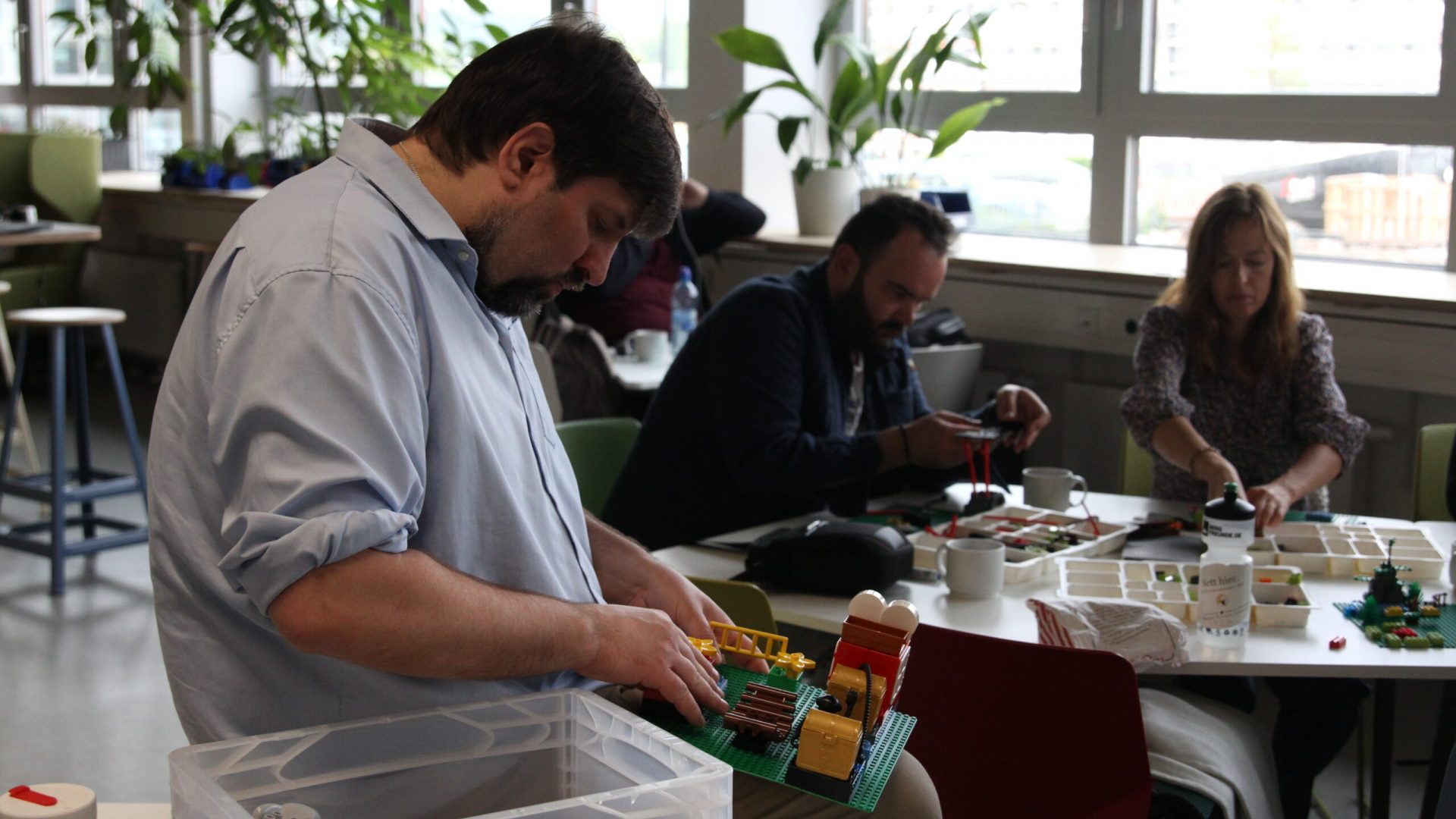 Creating the prototype of a Third Place using Lego.  Photo credits: SciCultureD (funded by Erasmus+)